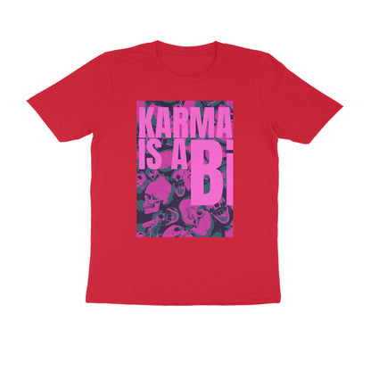 Half Sleeve Round Neck T-Shirt – Karma is a Bi puraidoprints
