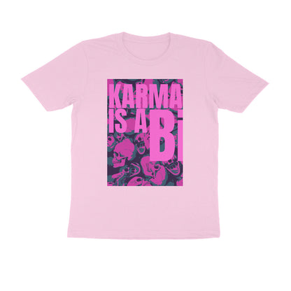 Half Sleeve Round Neck T-Shirt – Karma is a Bi puraidoprints