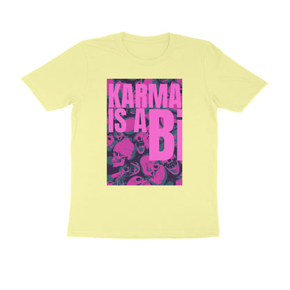 Half Sleeve Round Neck T-Shirt – Karma is a Bi puraidoprints