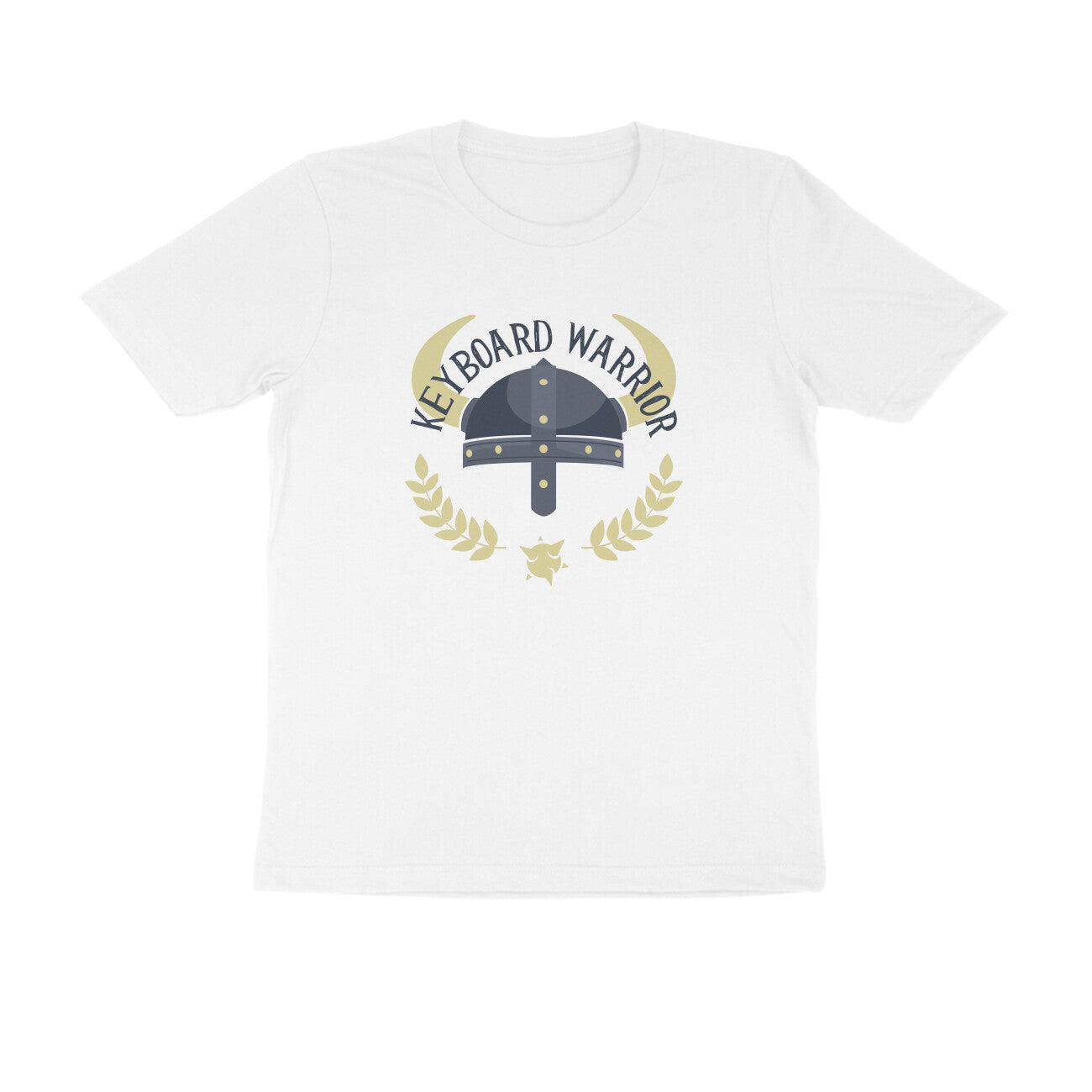 Half Sleeve Round Neck T-Shirt – Keyboard Warrior 1 puraidoprints