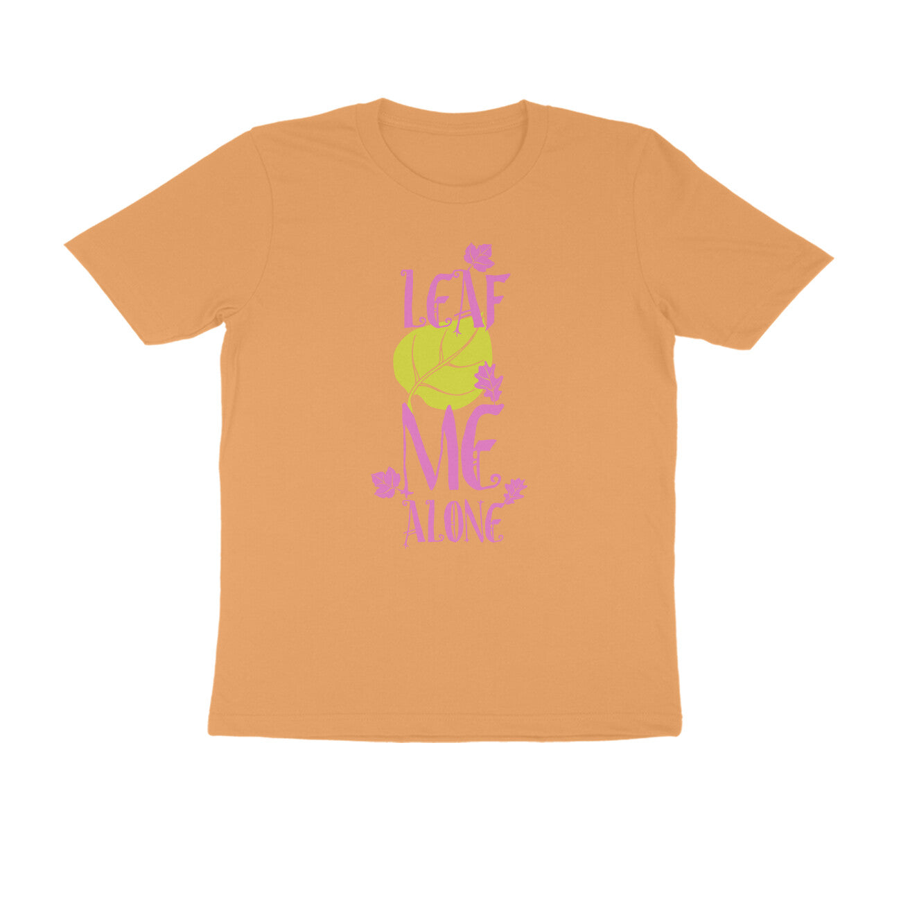 Half Sleeve Round Neck T-Shirt – Leaf me alone 3 puraidoprints