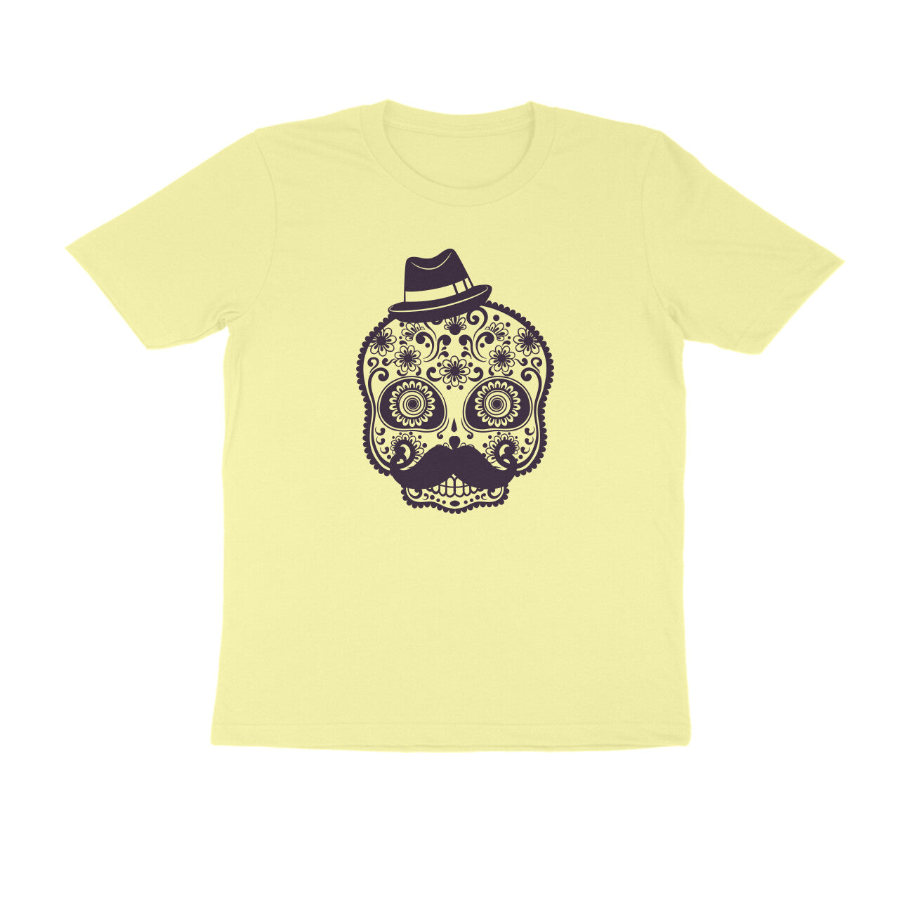 Half Sleeve Round Neck T-Shirt – Mexican Face Mask 1 puraidoprints