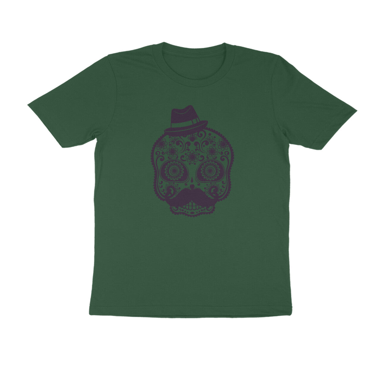 Half Sleeve Round Neck T-Shirt – Mexican Face Mask 1 puraidoprints