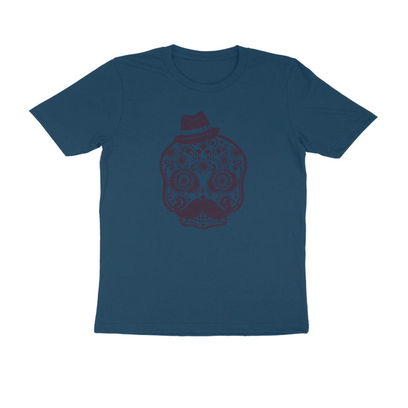 Half Sleeve Round Neck T-Shirt – Mexican Face Mask 1 puraidoprints