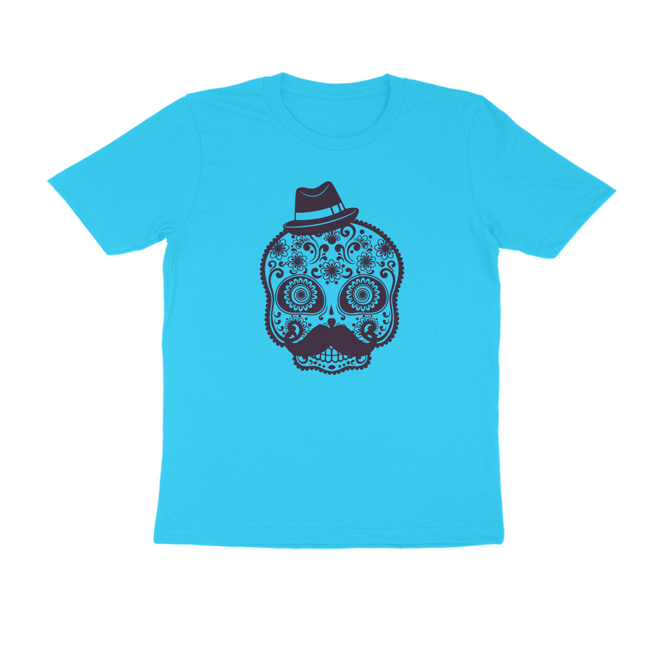 Half Sleeve Round Neck T-Shirt – Mexican Face Mask 1 puraidoprints