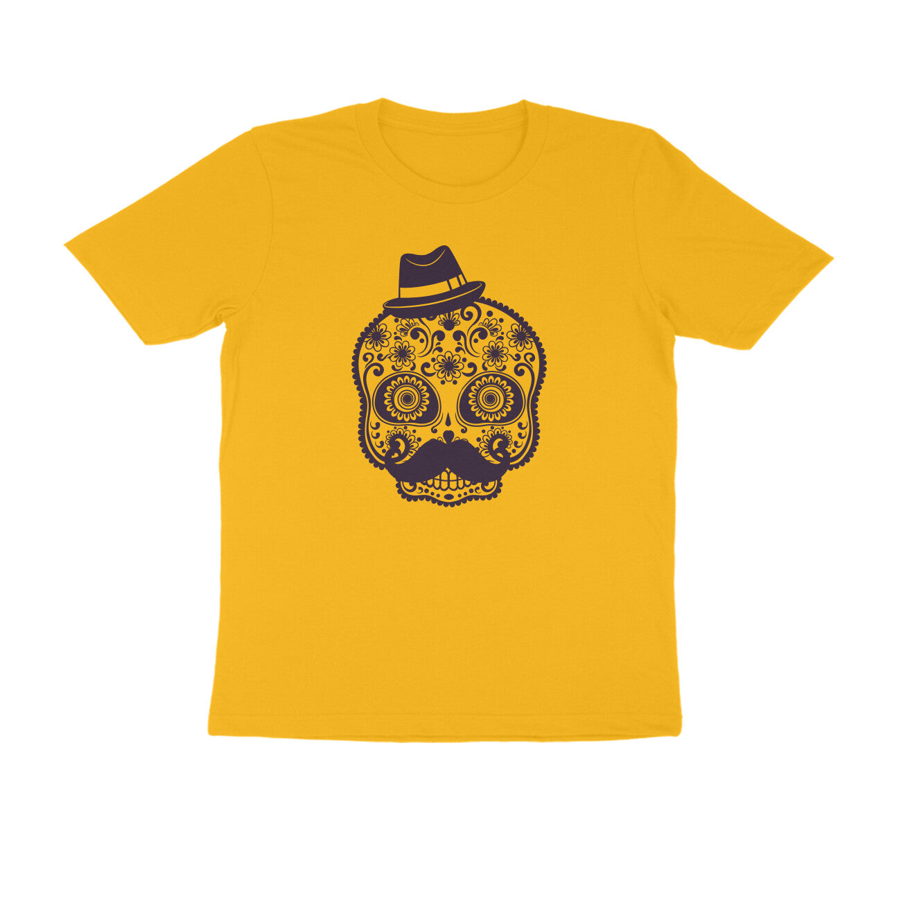 Half Sleeve Round Neck T-Shirt – Mexican Face Mask 1 puraidoprints