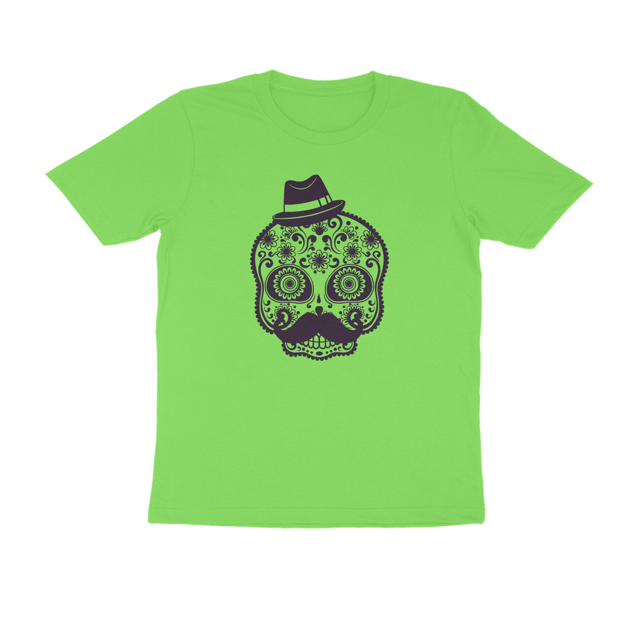 Half Sleeve Round Neck T-Shirt – Mexican Face Mask 1 puraidoprints