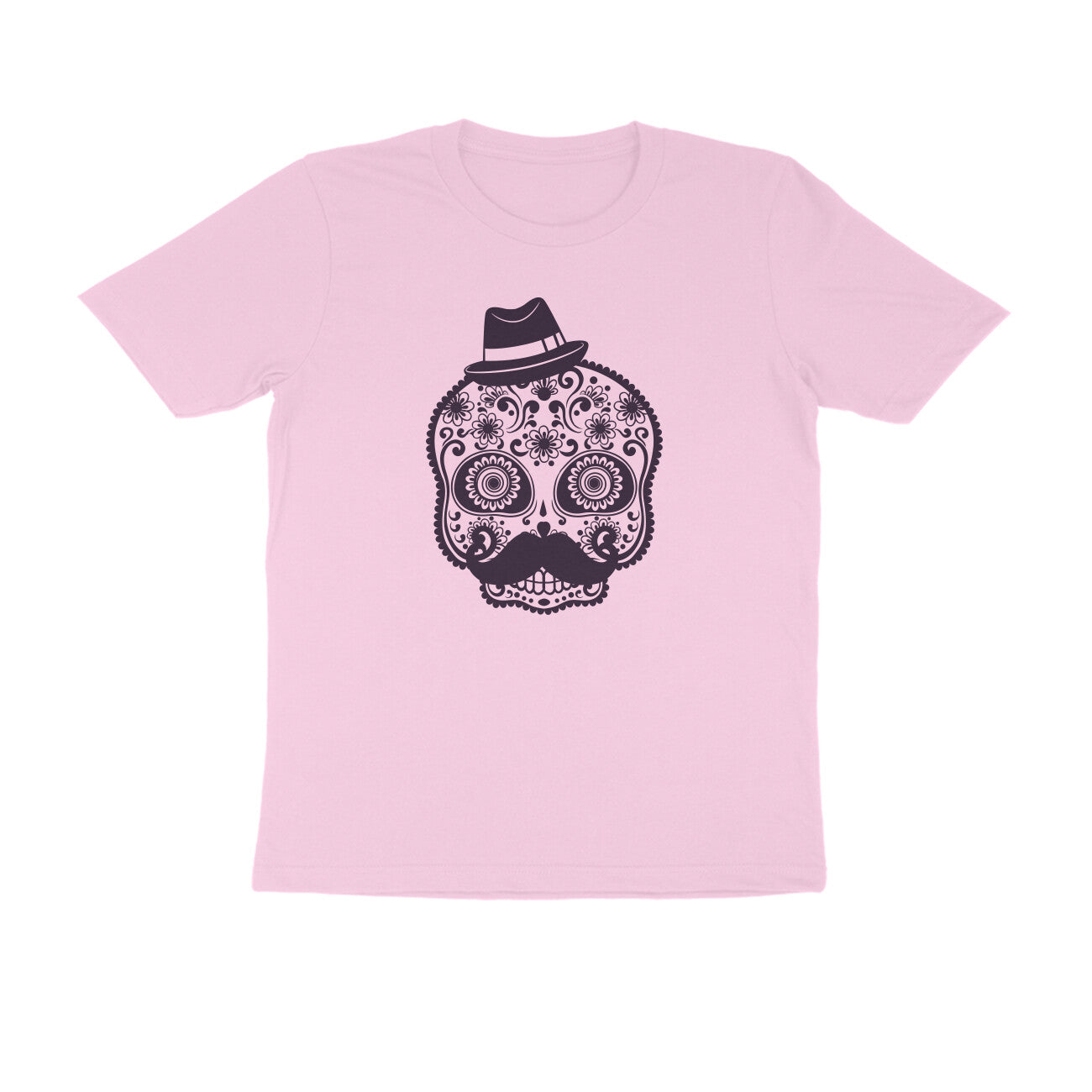 Half Sleeve Round Neck T-Shirt – Mexican Face Mask 1 puraidoprints