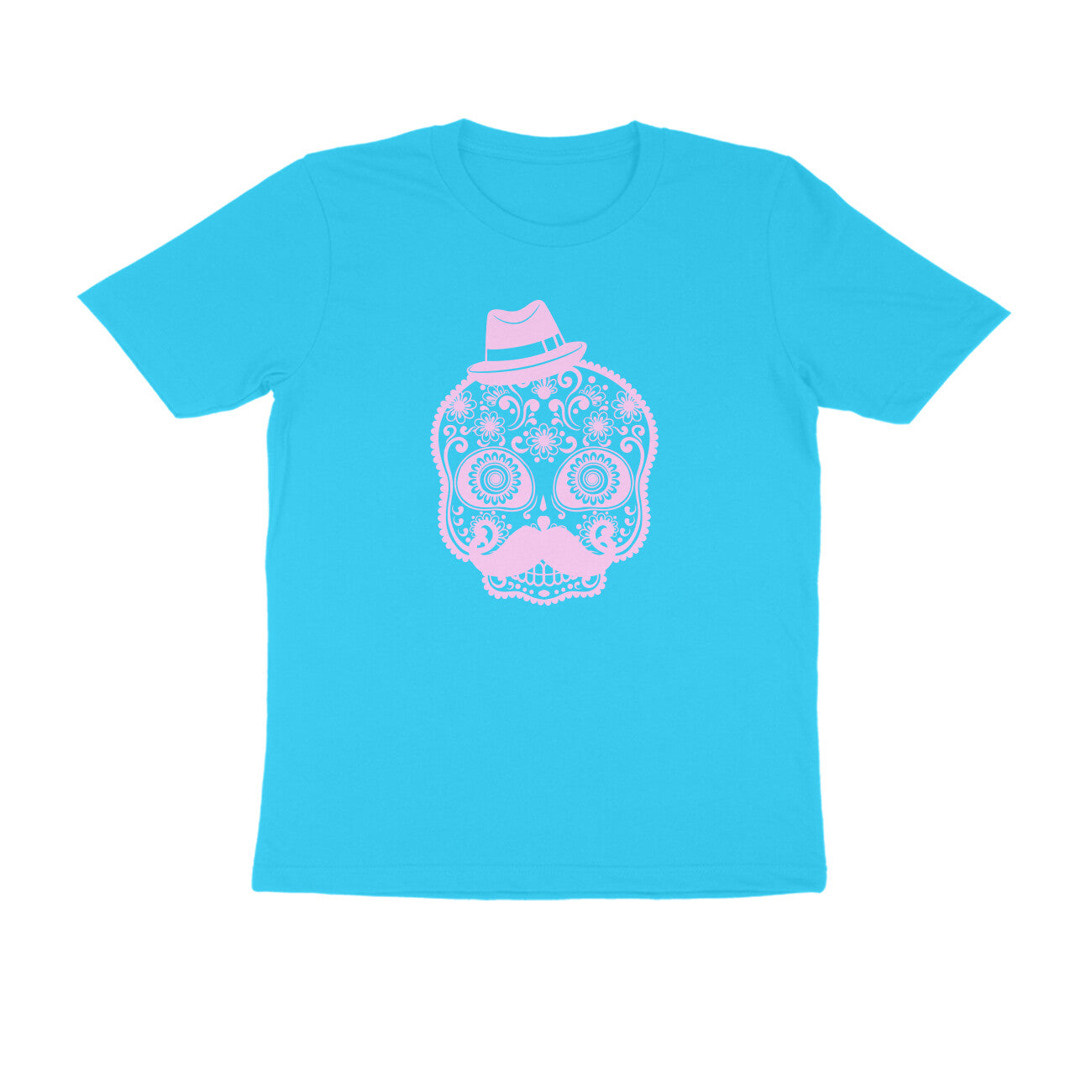 Half Sleeve Round Neck T-Shirt – Mexican Face Mask 2 puraidoprints
