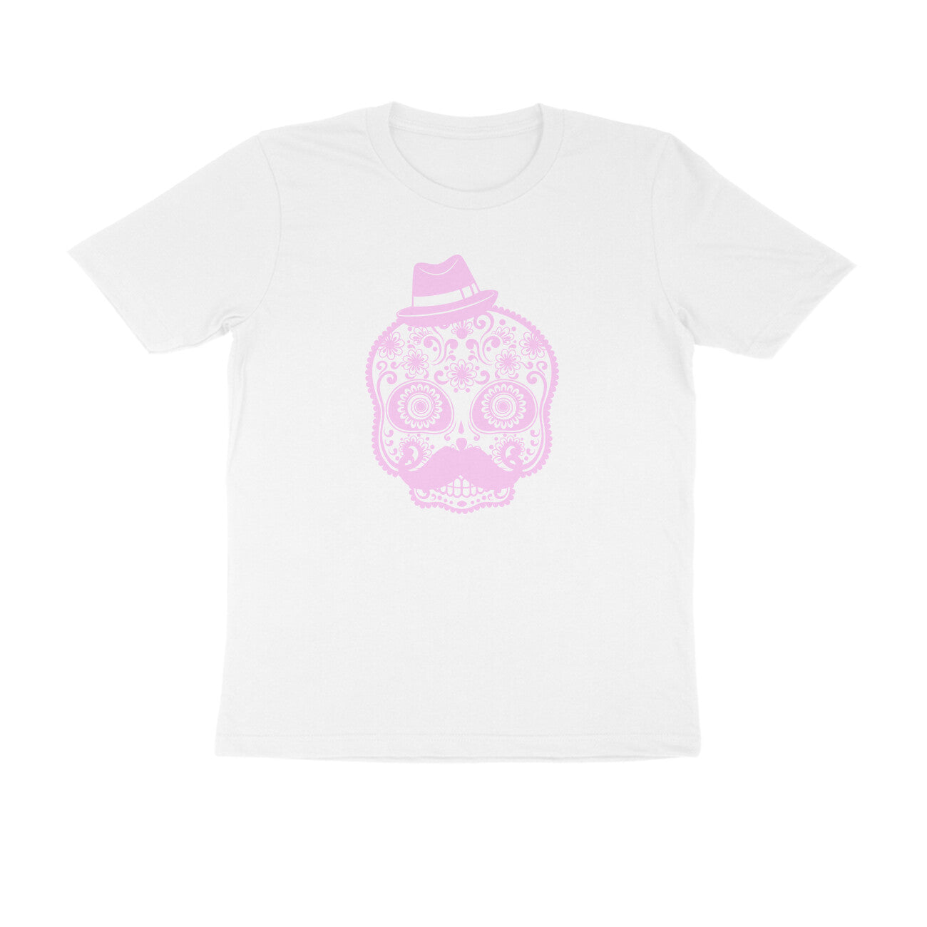 Half Sleeve Round Neck T-Shirt – Mexican Face Mask 2 puraidoprints