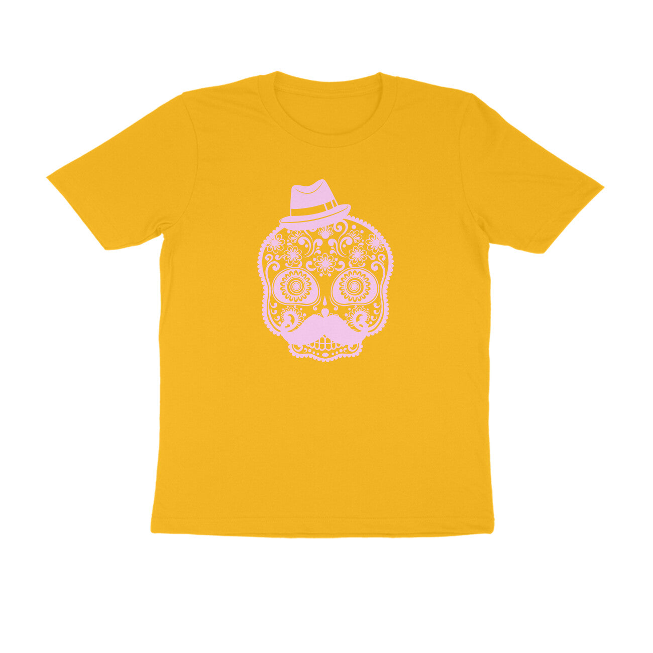 Half Sleeve Round Neck T-Shirt – Mexican Face Mask 2 puraidoprints