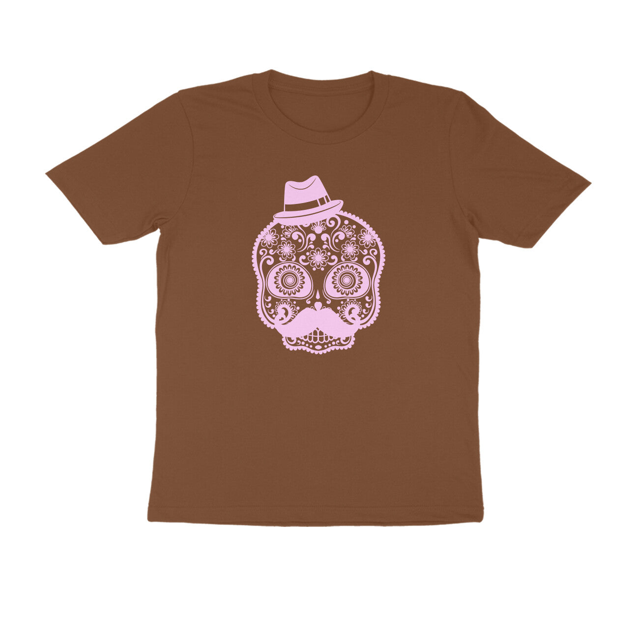 Half Sleeve Round Neck T-Shirt – Mexican Face Mask 2 puraidoprints