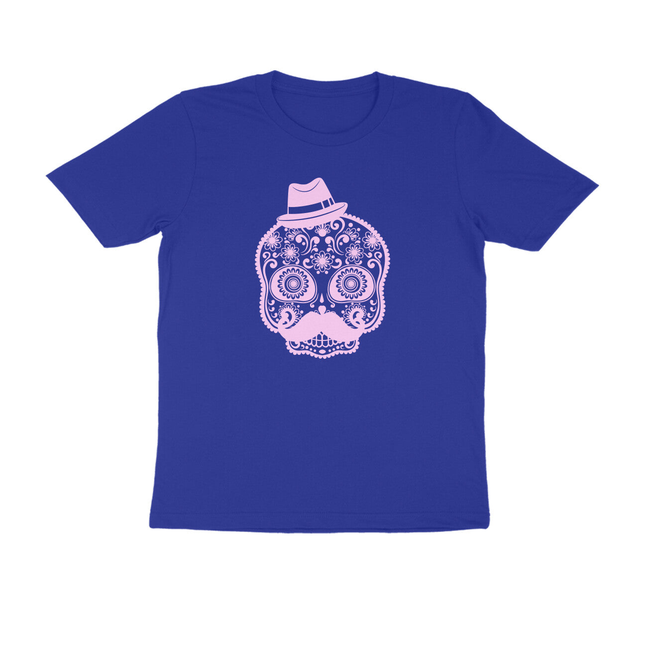 Half Sleeve Round Neck T-Shirt – Mexican Face Mask 2 puraidoprints
