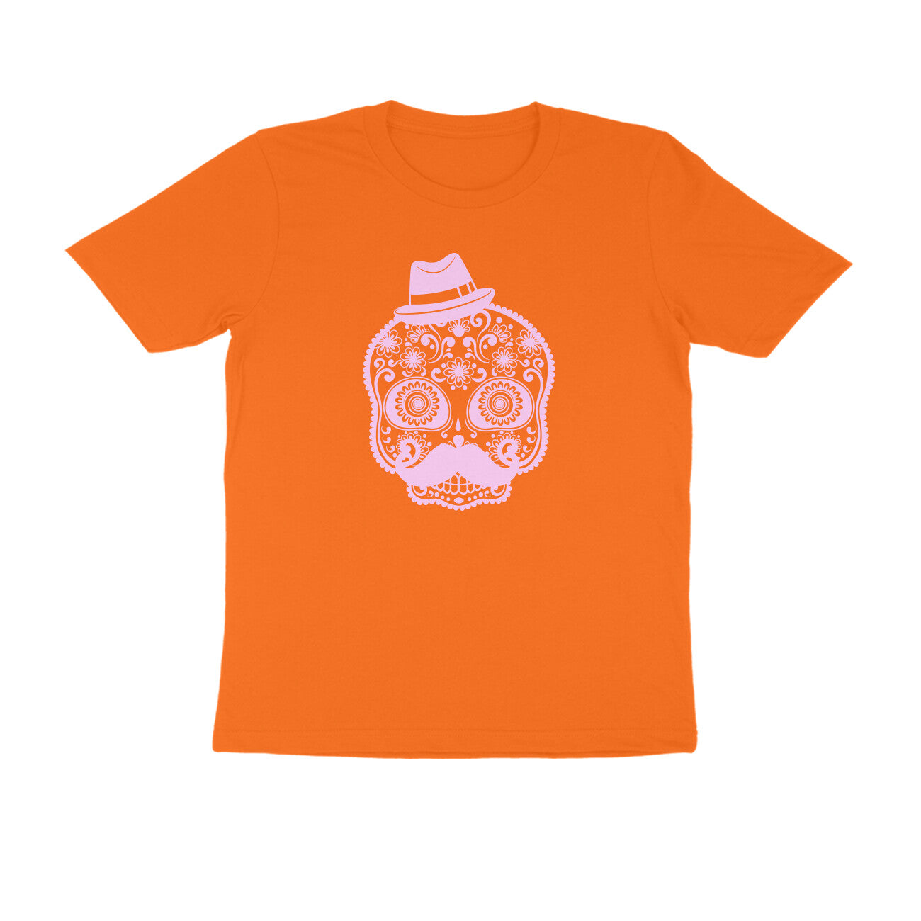 Half Sleeve Round Neck T-Shirt – Mexican Face Mask 2 puraidoprints