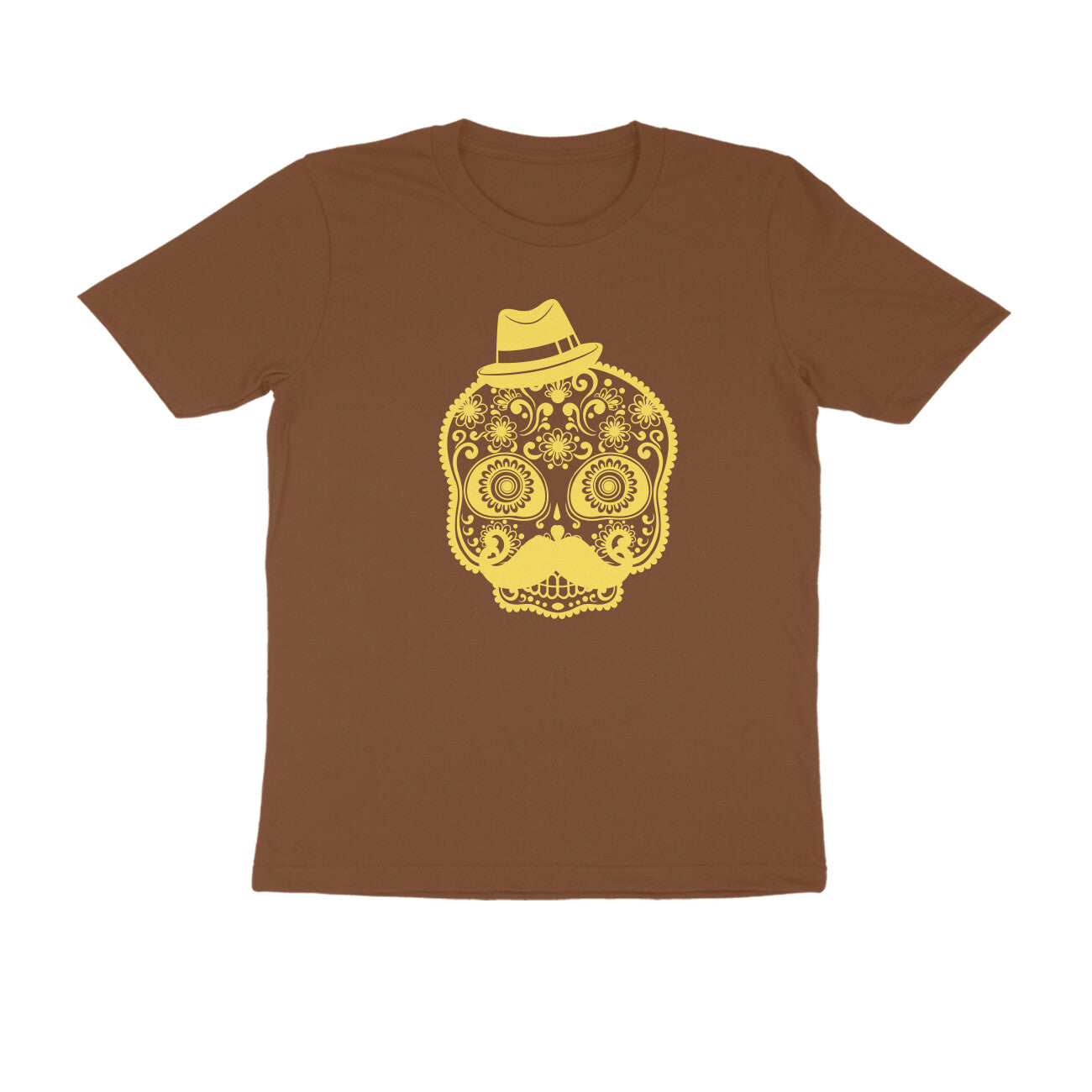 Half Sleeve Round Neck T-Shirt – Mexican Face Mask 3 puraidoprints