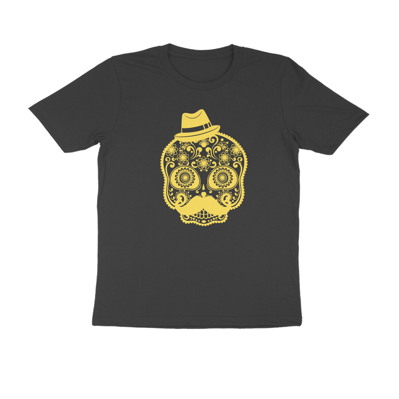 Half Sleeve Round Neck T-Shirt – Mexican Face Mask 3 puraidoprints