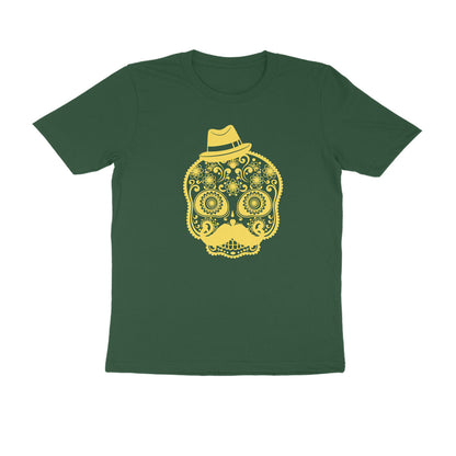 Half Sleeve Round Neck T-Shirt – Mexican Face Mask 3 puraidoprints
