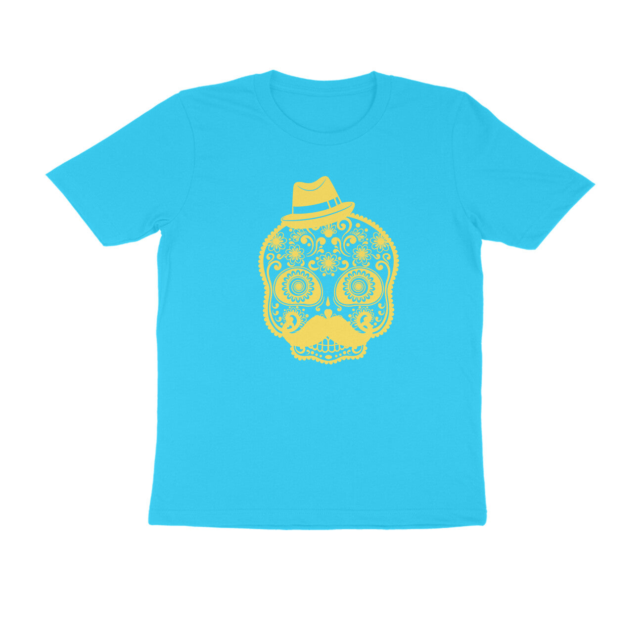 Half Sleeve Round Neck T-Shirt – Mexican Face Mask 3 puraidoprints