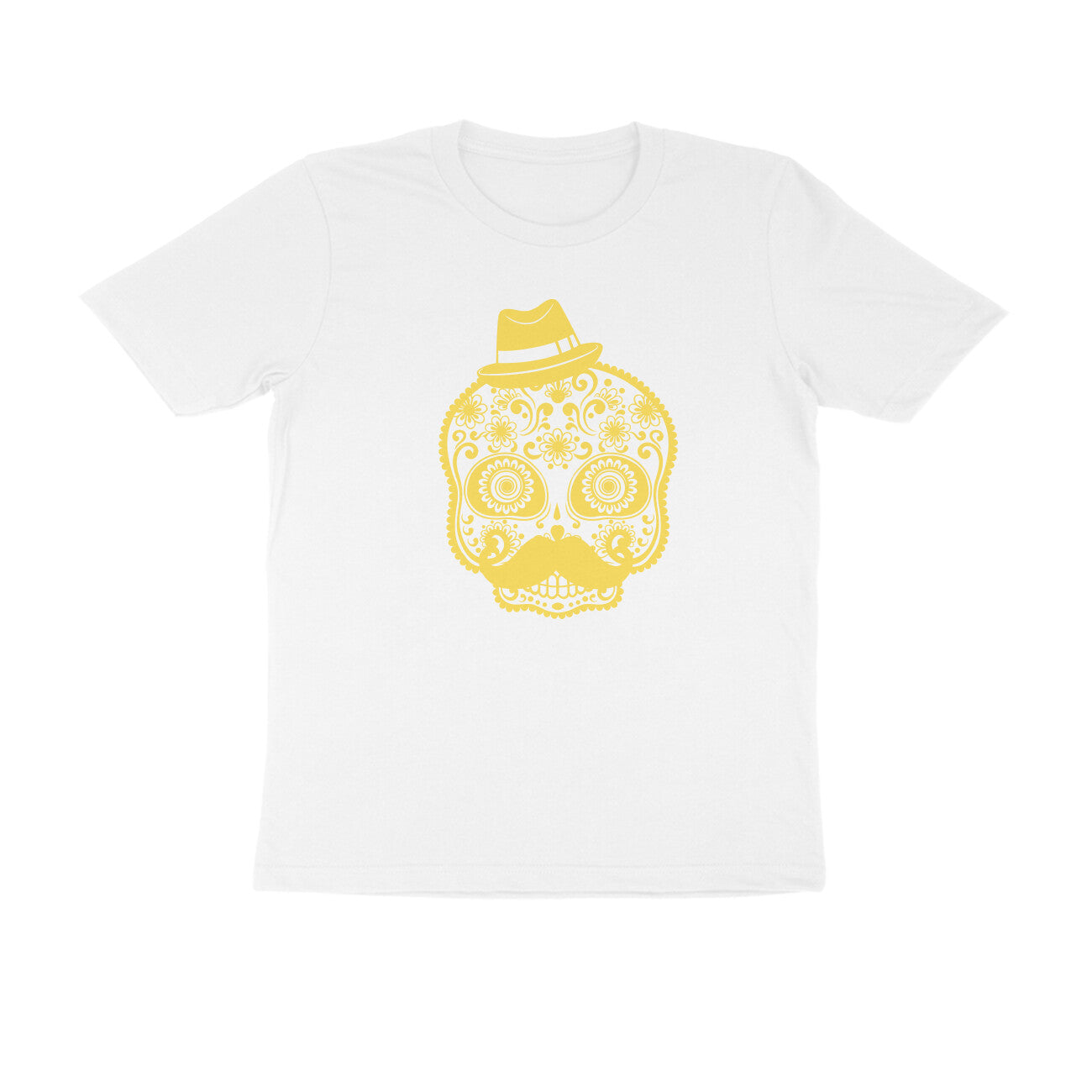 Half Sleeve Round Neck T-Shirt – Mexican Face Mask 3 puraidoprints