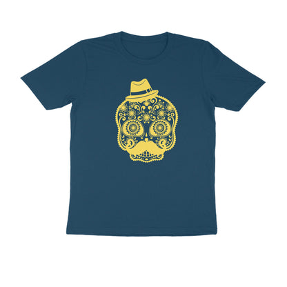 Half Sleeve Round Neck T-Shirt – Mexican Face Mask 3 puraidoprints