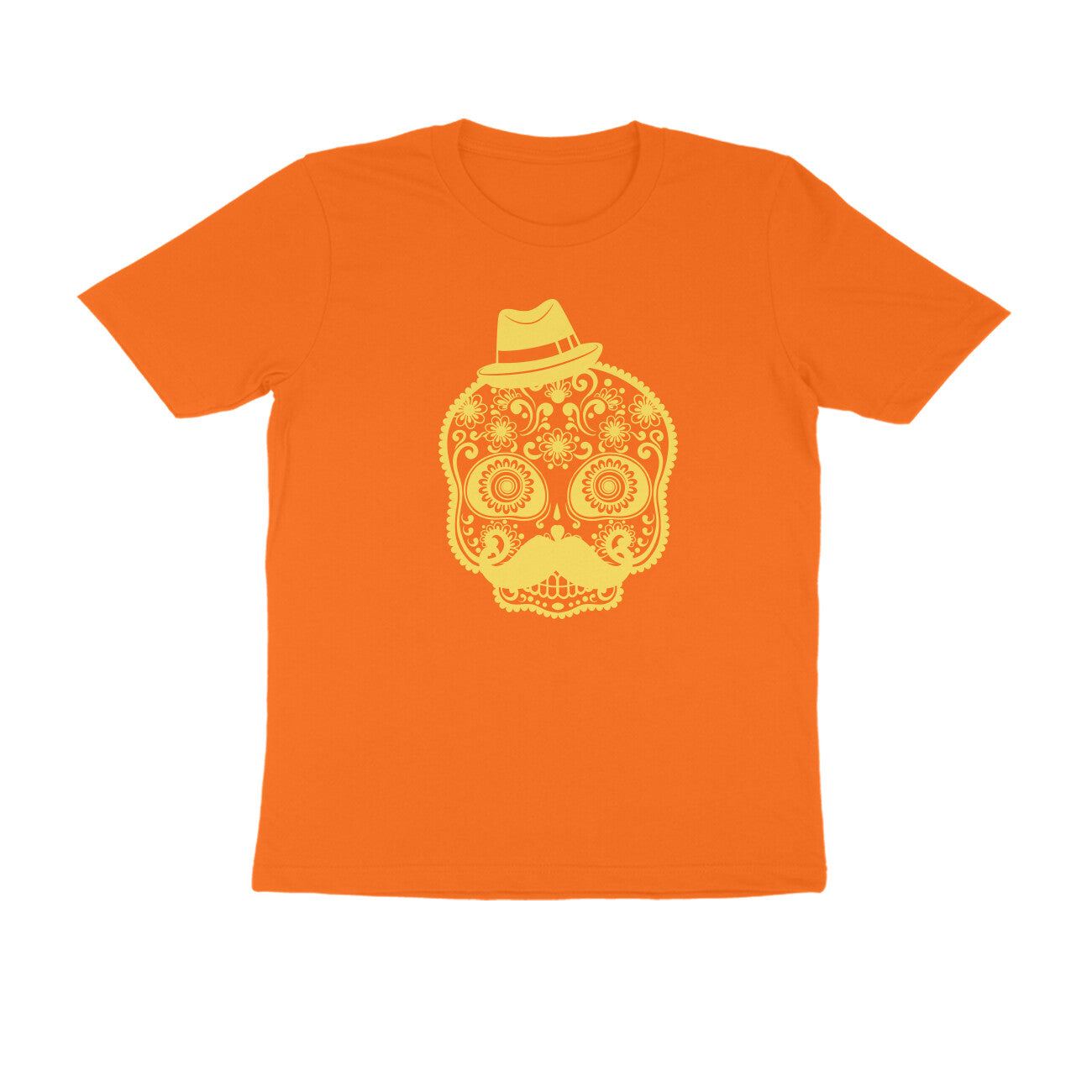 Half Sleeve Round Neck T-Shirt – Mexican Face Mask 3 puraidoprints