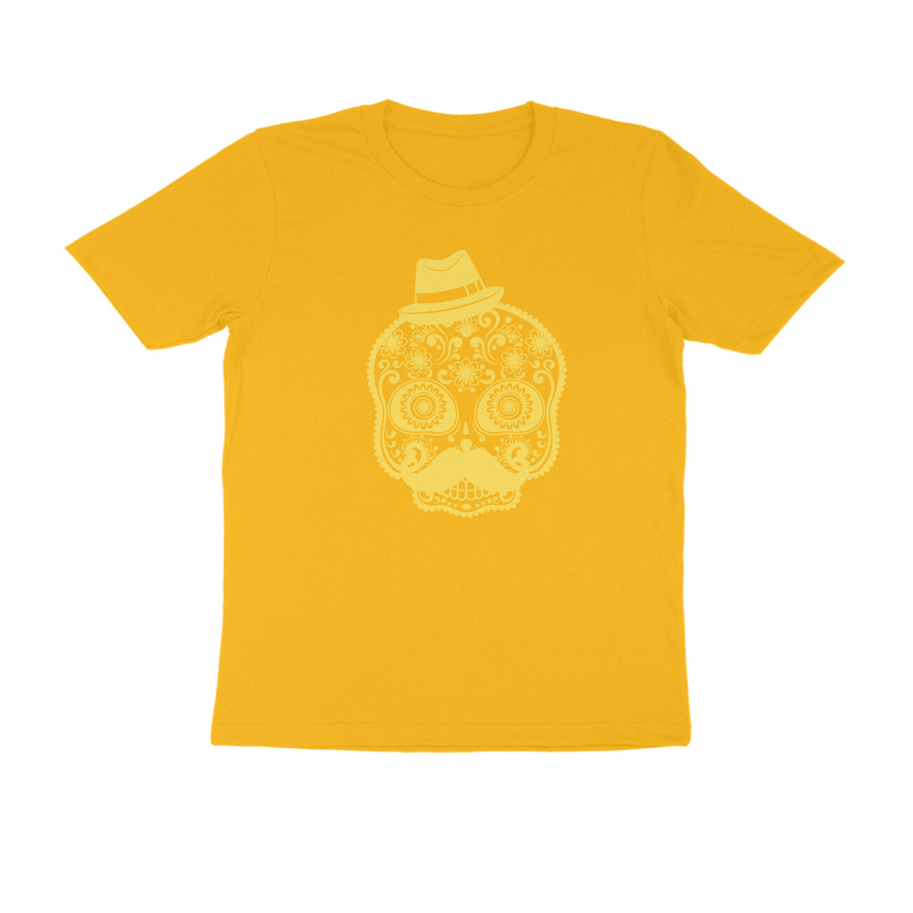 Half Sleeve Round Neck T-Shirt – Mexican Face Mask 3 puraidoprints
