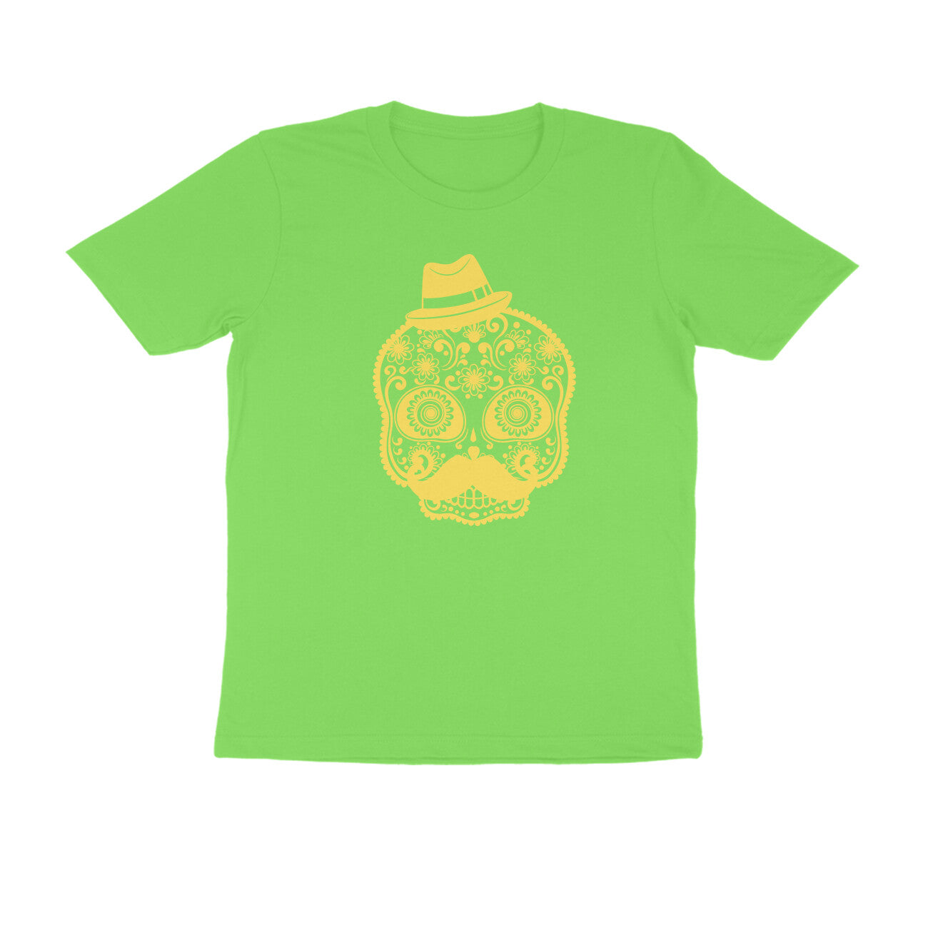 Half Sleeve Round Neck T-Shirt – Mexican Face Mask 3 puraidoprints