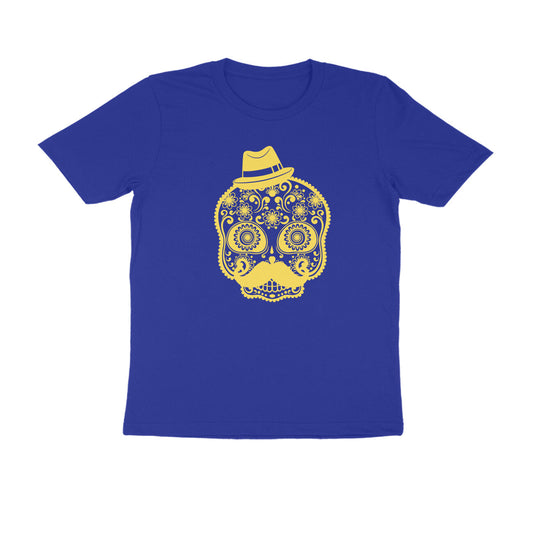 Half Sleeve Round Neck T-Shirt – Mexican Face Mask 3 puraidoprints