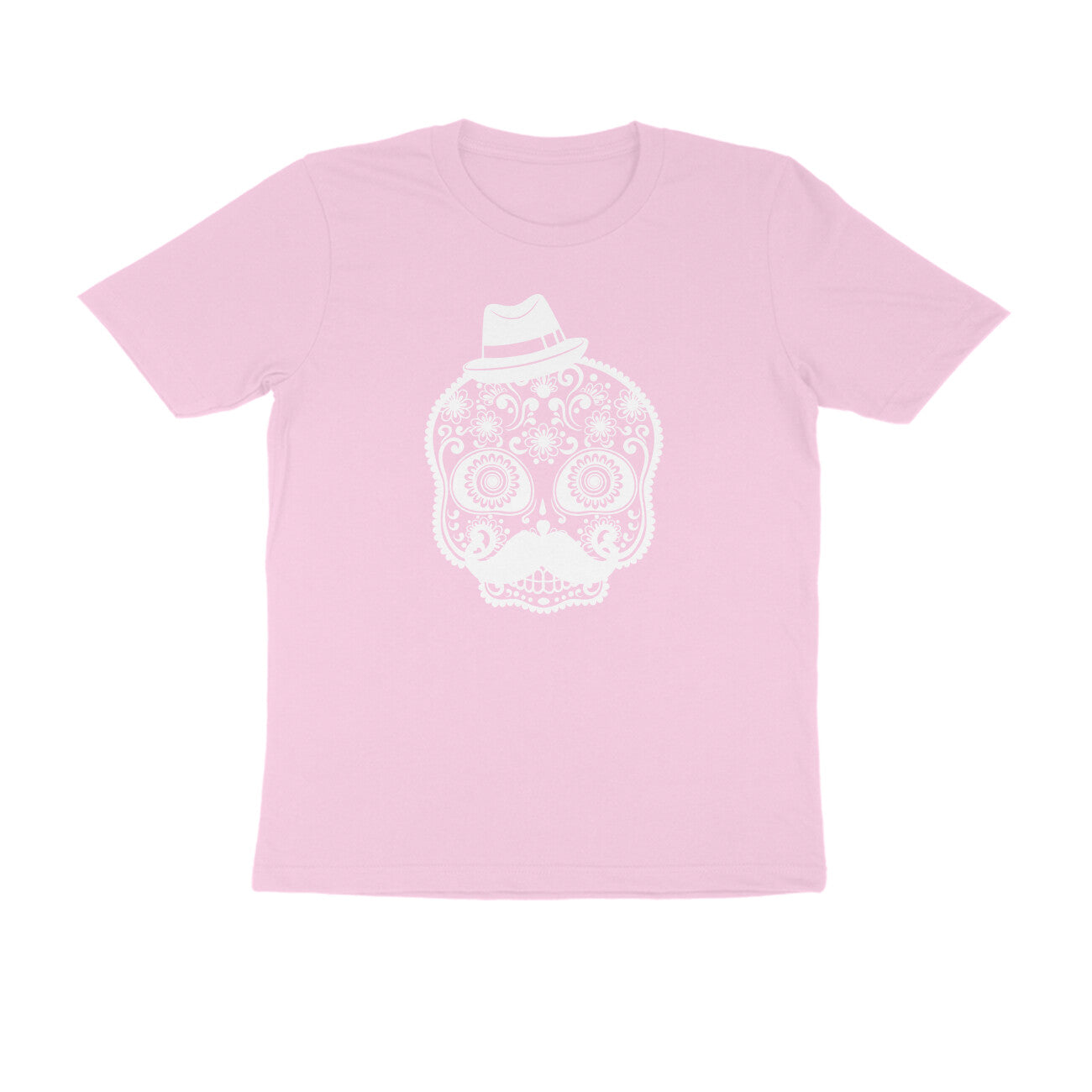 Half Sleeve Round Neck T-Shirt – Mexican Face Mask 4 puraidoprints