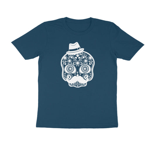 Half Sleeve Round Neck T-Shirt – Mexican Face Mask 4 puraidoprints