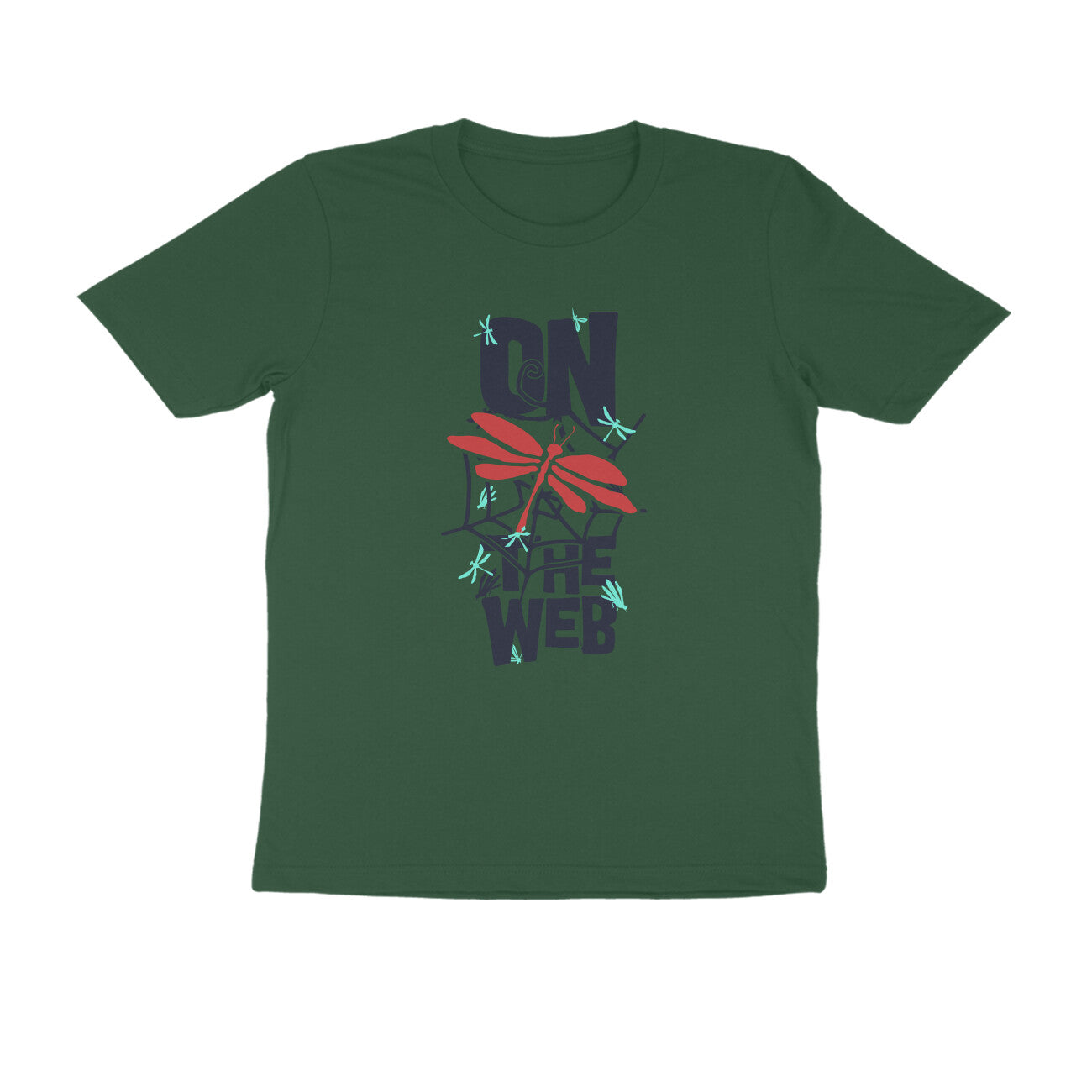Half Sleeve Round Neck T-Shirt – On the Web 1 puraidoprints