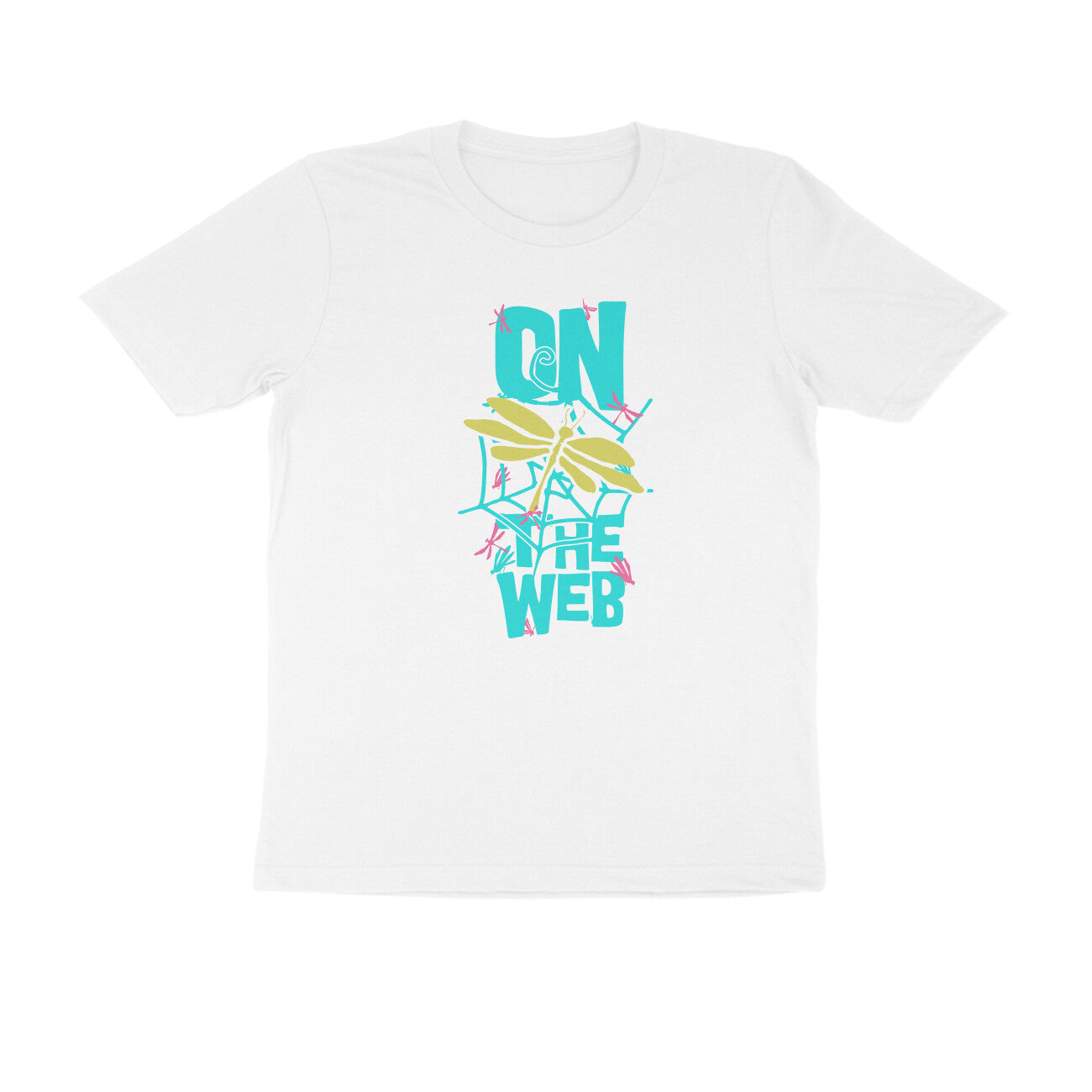 Half Sleeve Round Neck T-Shirt – On the Web 2 puraidoprints