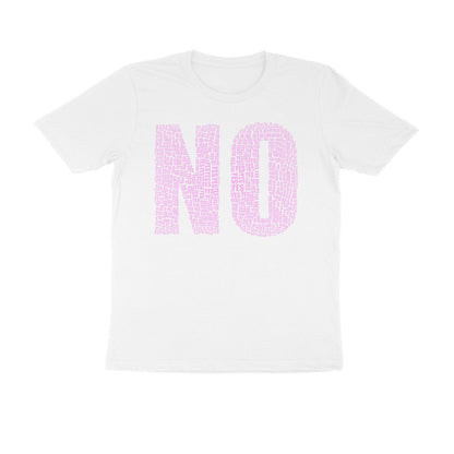 Half Sleeve Round Neck T-Shirt – Pink Text - No puraidoprints