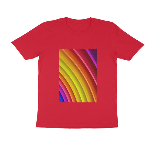 Half Sleeve Round Neck T-Shirt - Rainbow puraidoprints