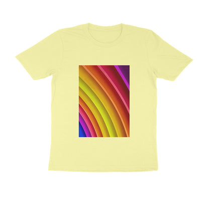 Half Sleeve Round Neck T-Shirt - Rainbow puraidoprints