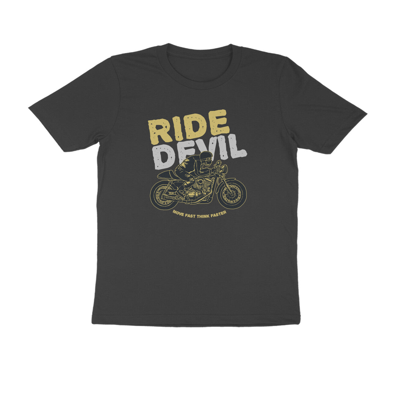 Half Sleeve Round Neck T-Shirt – Ride Devil 1 puraidoprints