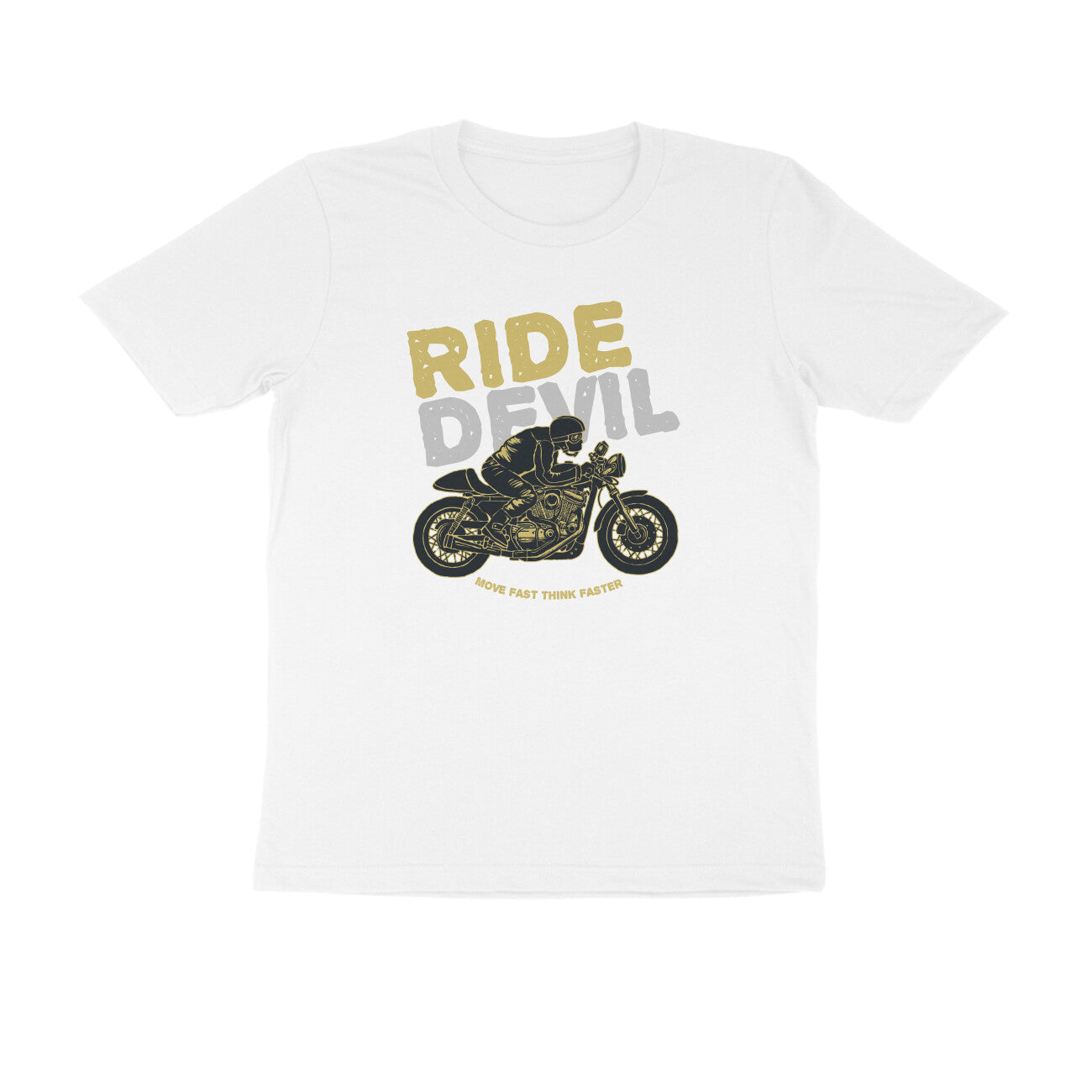 Half Sleeve Round Neck T-Shirt – Ride Devil 1 puraidoprints