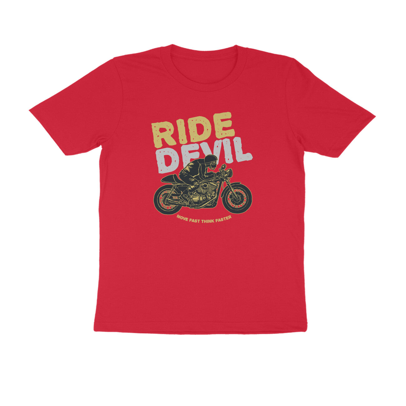 Half Sleeve Round Neck T-Shirt – Ride Devil 1 puraidoprints