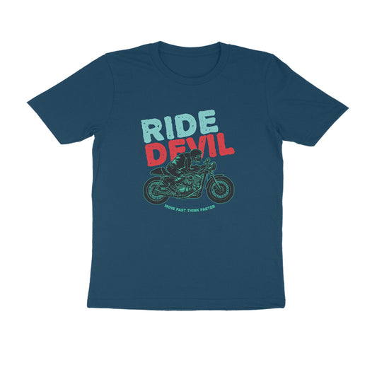 Half Sleeve Round Neck T-Shirt – Ride Devil 3 puraidoprints