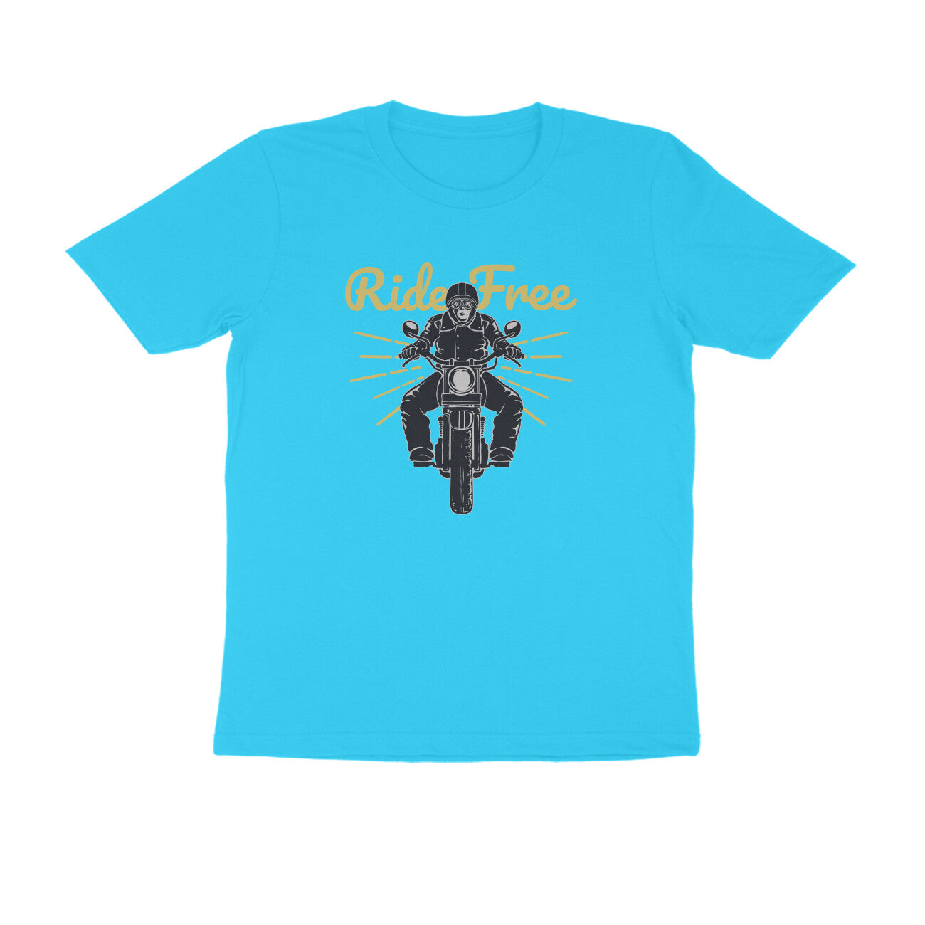 Half Sleeve Round Neck T-Shirt – Ride Free 3 puraidoprints