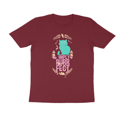 Half Sleeve Round Neck T-Shirt – Simply purrfect 1 puraidoprints