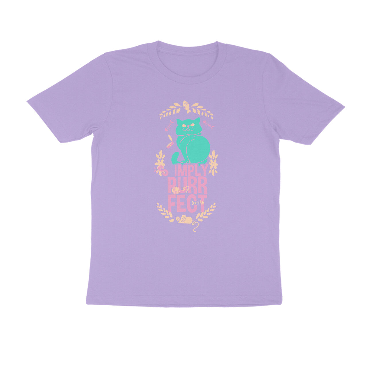 Half Sleeve Round Neck T-Shirt – Simply purrfect 1 puraidoprints