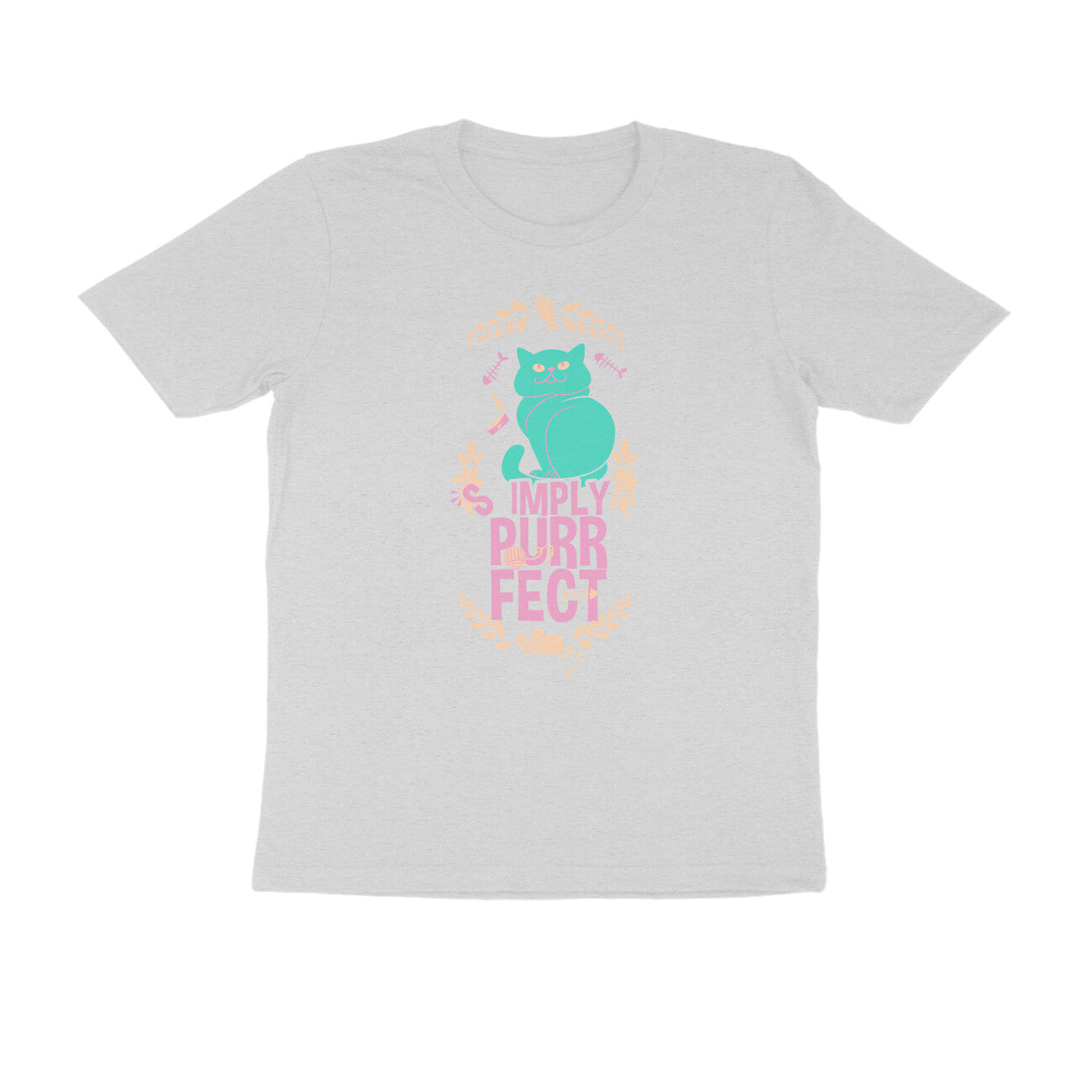 Half Sleeve Round Neck T-Shirt – Simply purrfect 1 puraidoprints