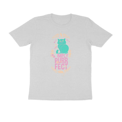 Half Sleeve Round Neck T-Shirt – Simply purrfect 1 puraidoprints