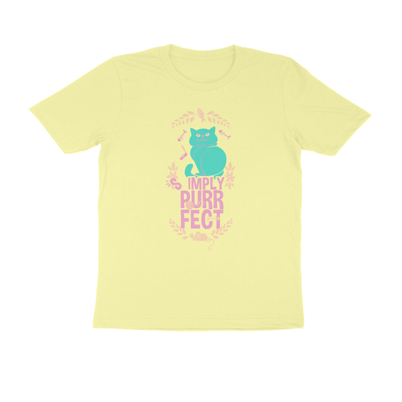 Half Sleeve Round Neck T-Shirt – Simply purrfect 1 puraidoprints