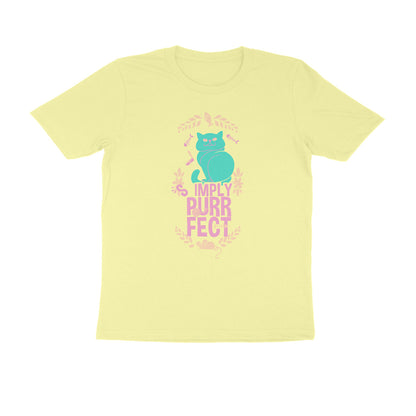 Half Sleeve Round Neck T-Shirt – Simply purrfect 1 puraidoprints