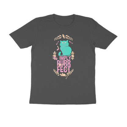 Half Sleeve Round Neck T-Shirt – Simply purrfect 1 puraidoprints