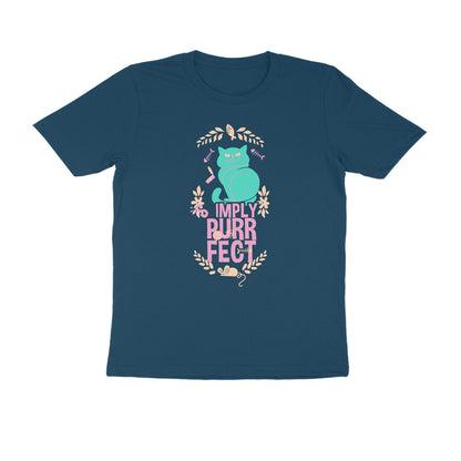 Half Sleeve Round Neck T-Shirt – Simply purrfect 1 puraidoprints