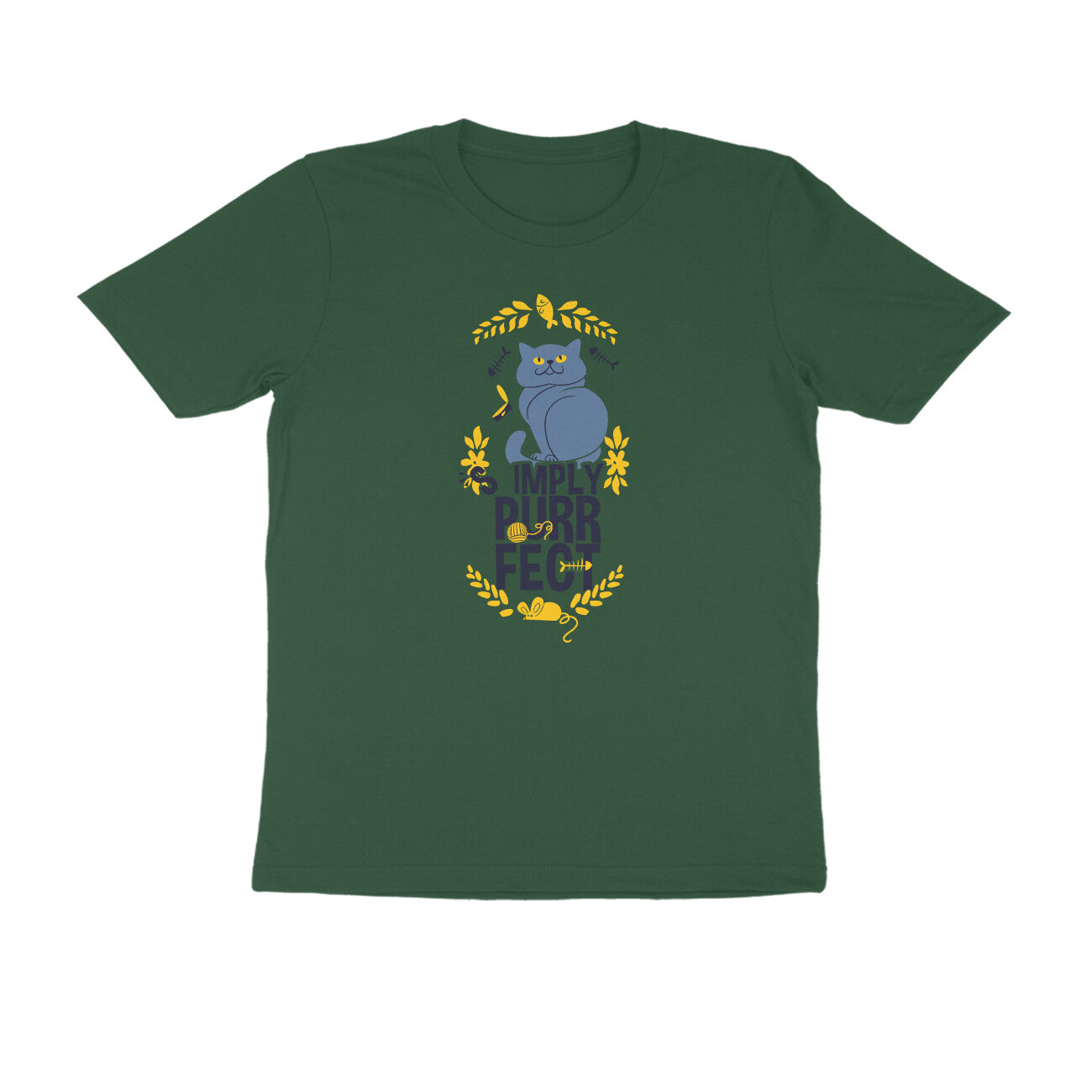 Half Sleeve Round Neck T-Shirt – Simply purrfect 3 puraidoprints