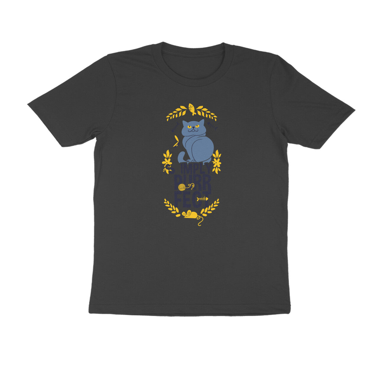 Half Sleeve Round Neck T-Shirt – Simply purrfect 3 puraidoprints
